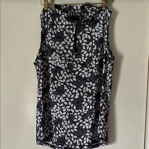 Black and White Sleeveless Top